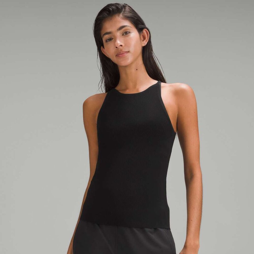NWOT Lululemon Lightweight Ribbed Knit Tank Top, M, Black